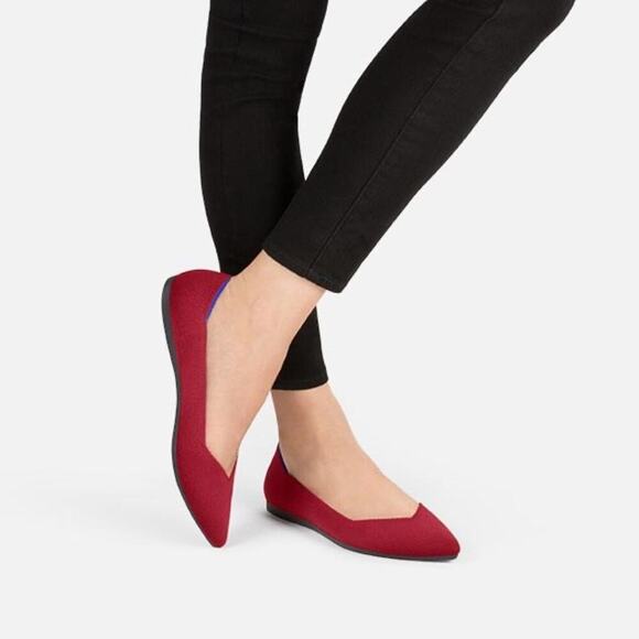 Rothy’s The Point in Chili Red‎ Women’s Size 8.5 New - Picture 1 of 9